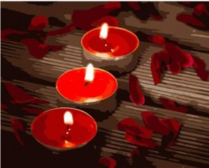 Red Candles Paint By Numbers
