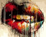 Splatter Lips Paint By Numbers