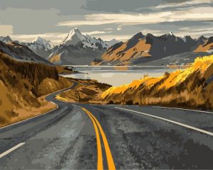 Southern Alps Road Paint By Numbers