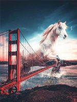 Horse Golden Gate Bridge Paint By Numbers