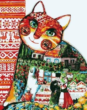 Abstract Cat Paint By Numbers