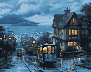 Night Tram Paint By Numbers