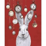 White Rabbit And Time Animals Paint By Numbers
