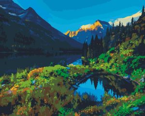 Nature Mountains Scene Paint By Numbers