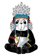 Indian Panda paint by numbers