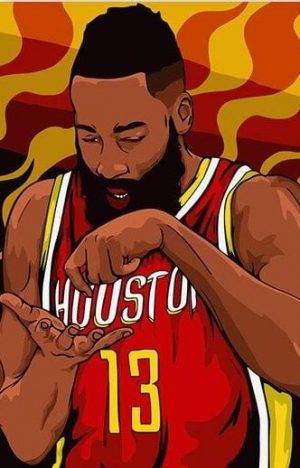James Harden paint by numbers