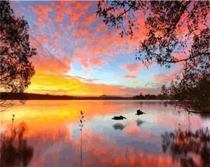 Sunset Lake Paint By Numbers