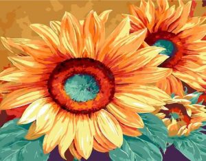 Blooming Sunflowers Paint By Numbers