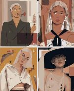 Illustration Girls Paint By Numbers