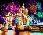 Tower Bridge Firework Paint By Numbers