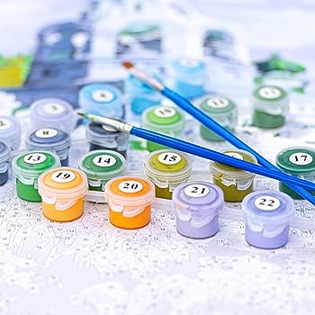 Lay you acrylic paint and canvas