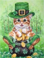 Cat St Patricks Day Paint By Numbers