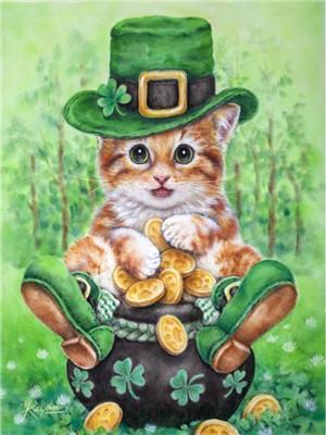 Cat St Patricks Day Paint By Numbers
