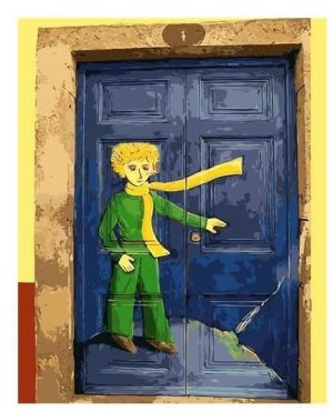 Little Prince On The Door paint by numbers