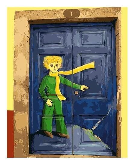 Little Prince On The Door paint by numbers