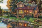 Log Cottage Paint By Numbers