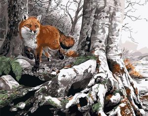 Fox In Forest Paint By Numbers