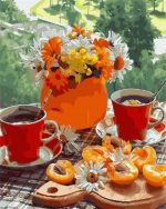 Morning Orange Flowers paint by numbers