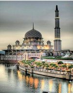 Mosque of Kuala Lumpur paint by numbers