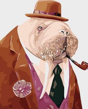 Mr Walrus paint by numbers