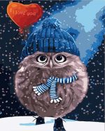 Owl In Snow Paint By Numbers