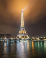 Eiffel Tower Night Paris Cities Paint By Numbers
