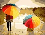 Rainbow Umbrellas Paint By Numbers