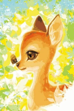 Fawn And Butterfly Paint By Numbers