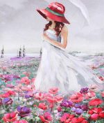 Woman In Garden Paint By Numbers