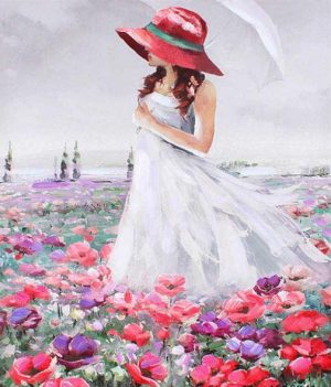 Woman In Garden Paint By Numbers