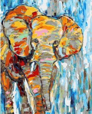 Colorful Elephant Art Paint By Numbers