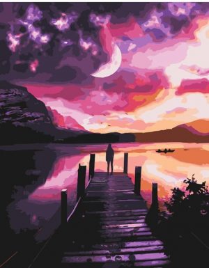 Looking Up At The Purple Sky Landscape Paint By Numbers