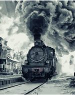 Retro Steam Train Paint By Numbers