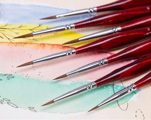 Paintbrush set closeup