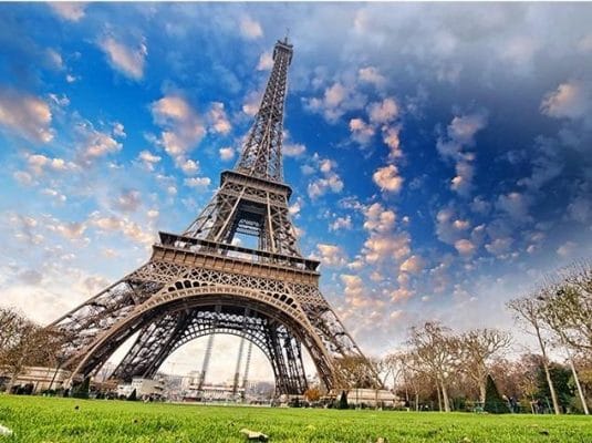 Paris Eiffel Tower Clouds paint by numbers