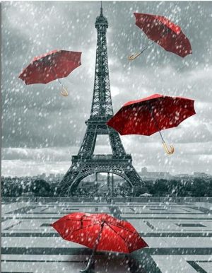 Umbrellas In Paris Paint By Numbers