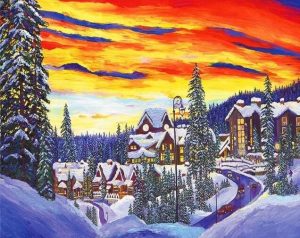 Winter Village Paint By Numbers