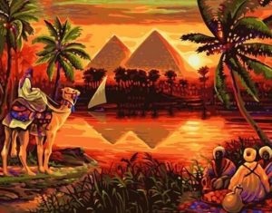 Sunset Pyramids Paint By Numbers