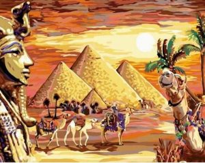 Egyptian Desert Landscape Paint By Numbers