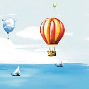 Hot Air Balloons Over Sea Paint By Numbers