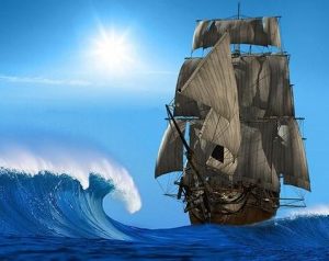 Ship In Waves Paint By Numbers