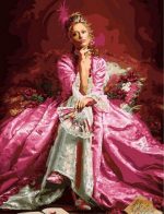Lady In Pink Dress Paint By Numbers