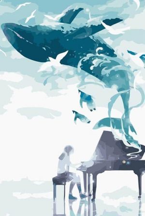 Blue Whale Dancer Paint By Numbers