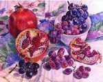Grapes And Pomegranate Paint By Numbers