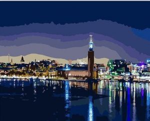 Stockholm At Night Paint By Numbers