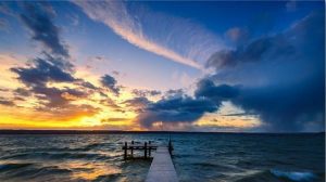 Sunset Over Sea Pier Paint By Numbers