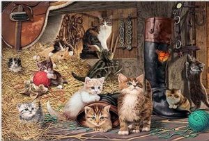 Cats In Stable Paint By Numbers