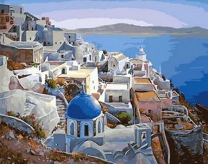 Santorini Greece Paint By Numbers