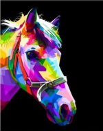 Colorful Horse Head Paint By Numbers