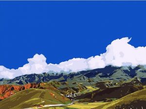 Hill And Blue Sky Paint By Numbers